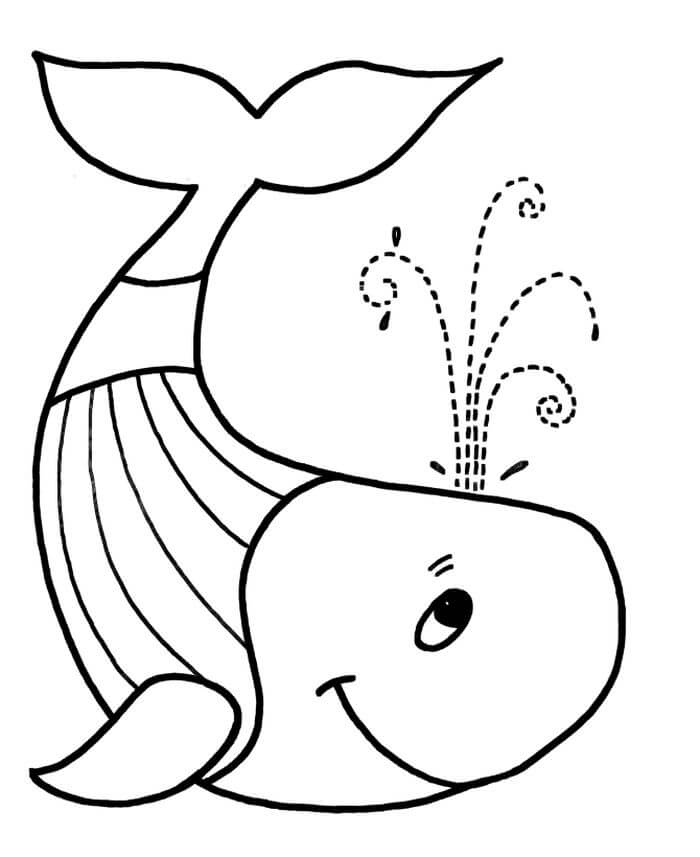 Baleia Imprimível para colorir