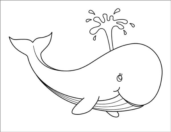 Desenhos de Baleia Sorridente para colorir