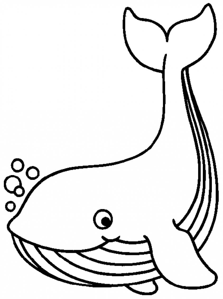 Desenhos de Desenho Básico da Baleia para colorir