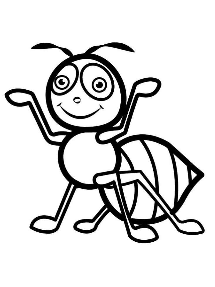 Desenhos de Formiga de Desenho Animado para colorir