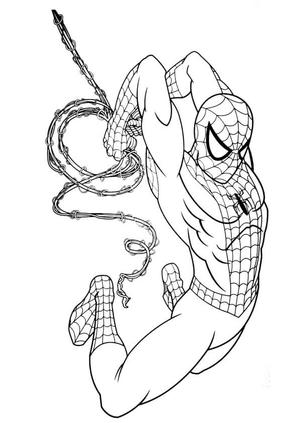 Desenhos de Ataque Cool Homem-Aranha para colorir