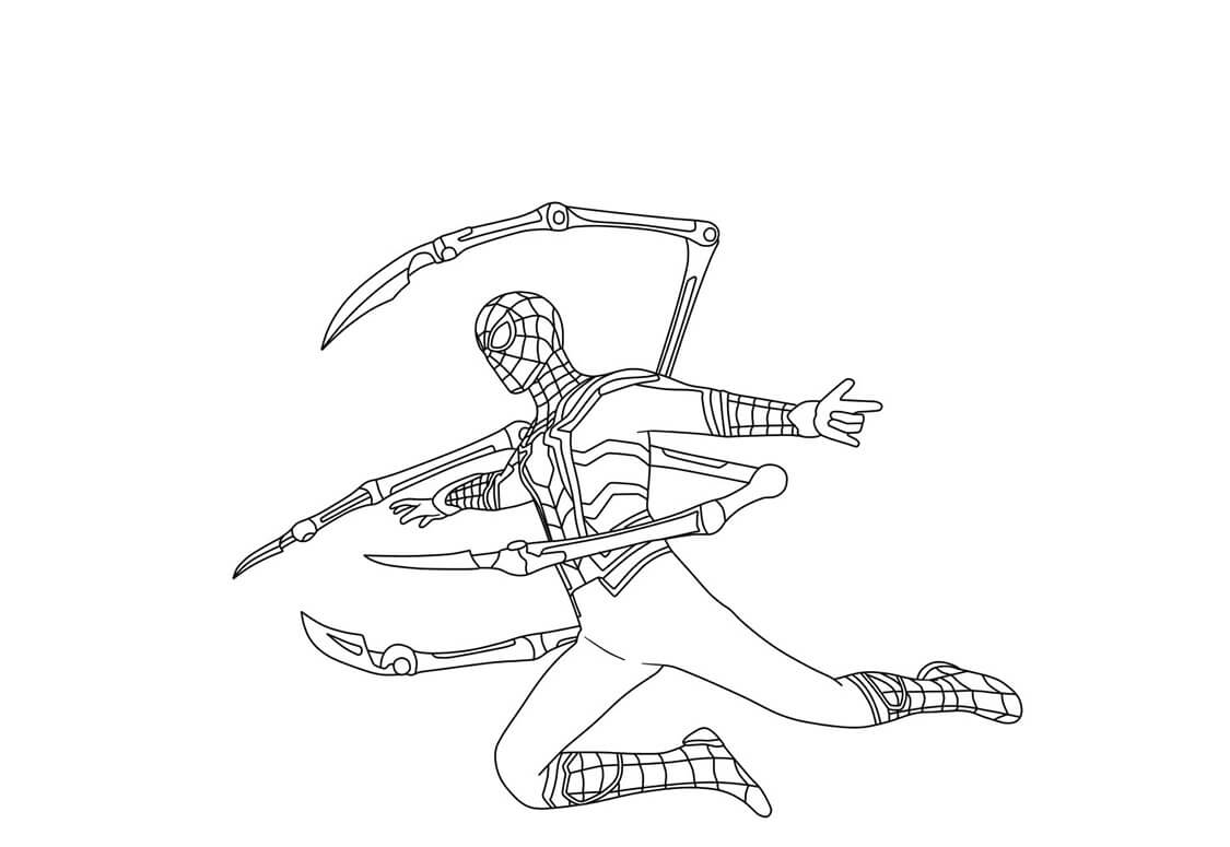 Desenhos de Ataque do Homem-Aranha de Ferro para colorir