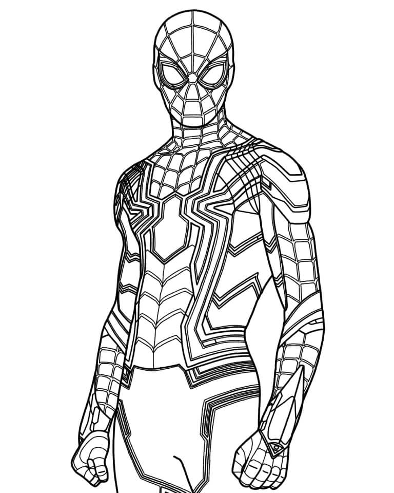 Avengers Infinity War Homem-Aranha para colorir