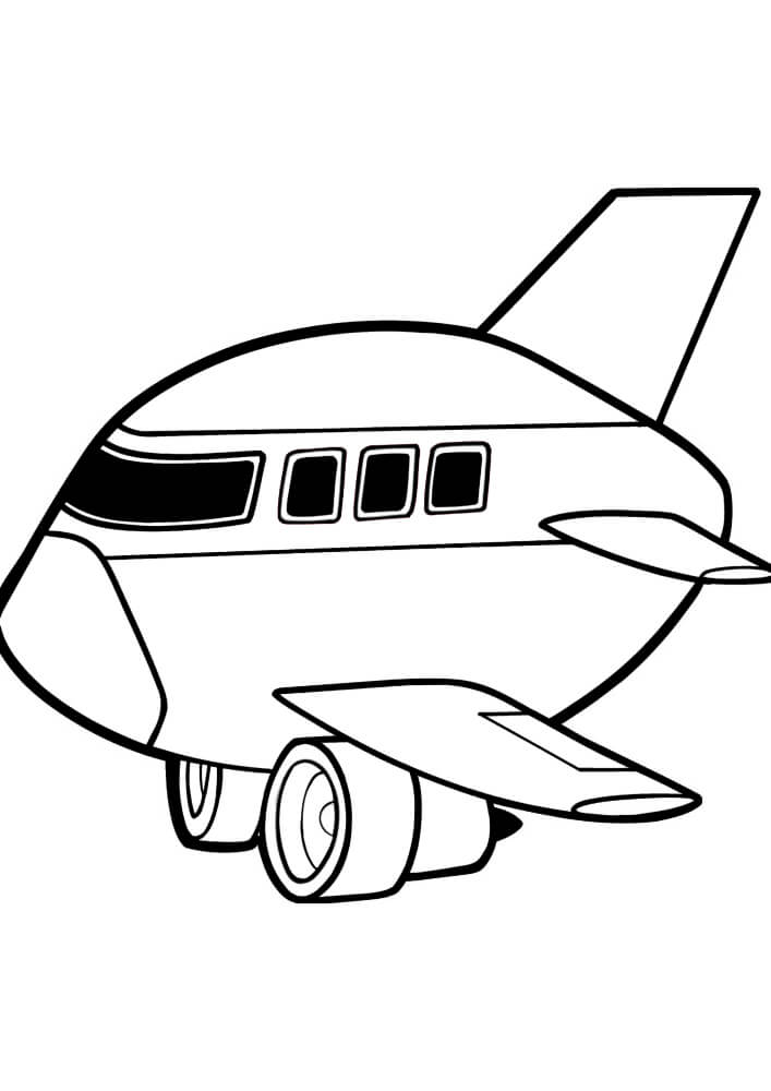 Desenhos de Avião Adorável para colorir