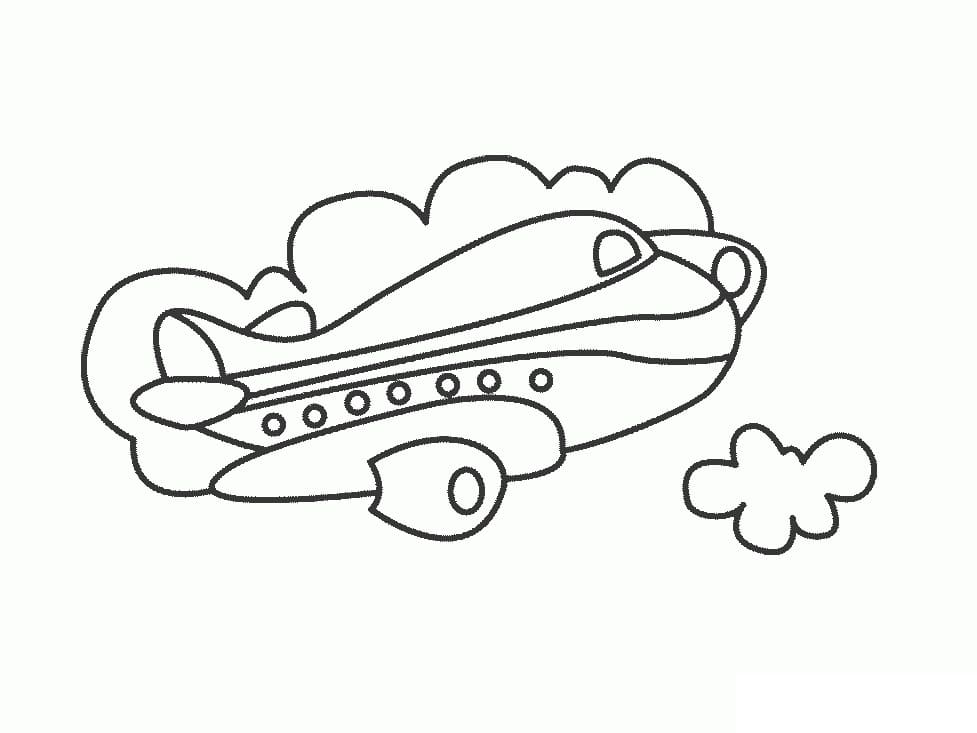 Avião Livre para colorir