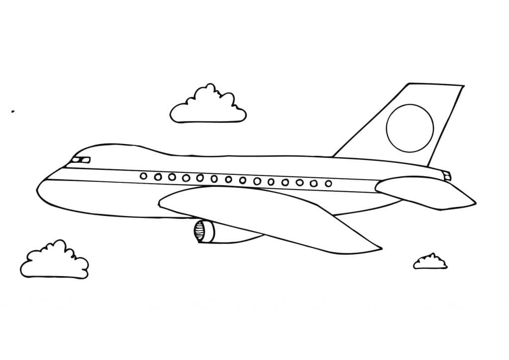 Avião – Página 1 para colorir