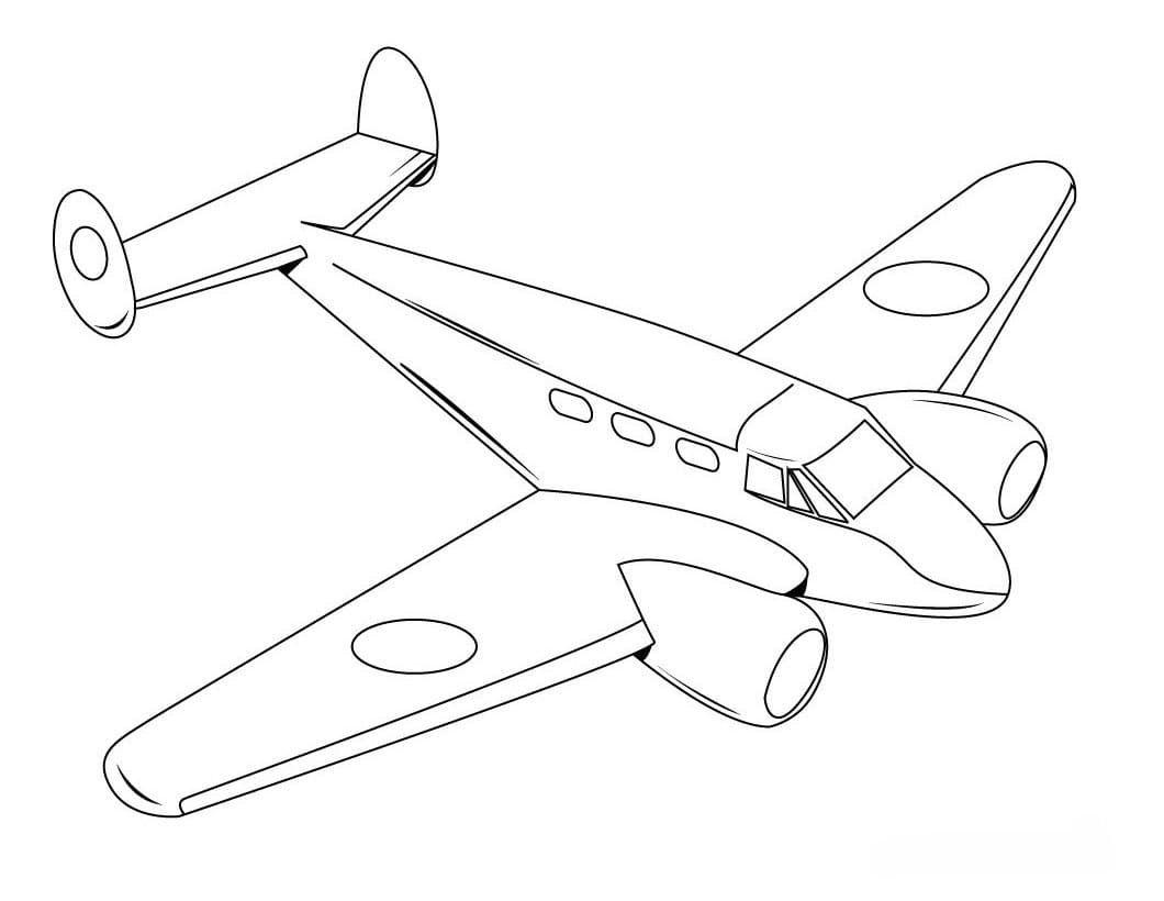 Avião – Página 4 para colorir