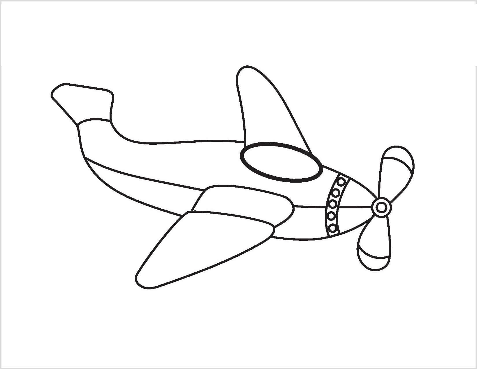 Avião Pequeno para colorir