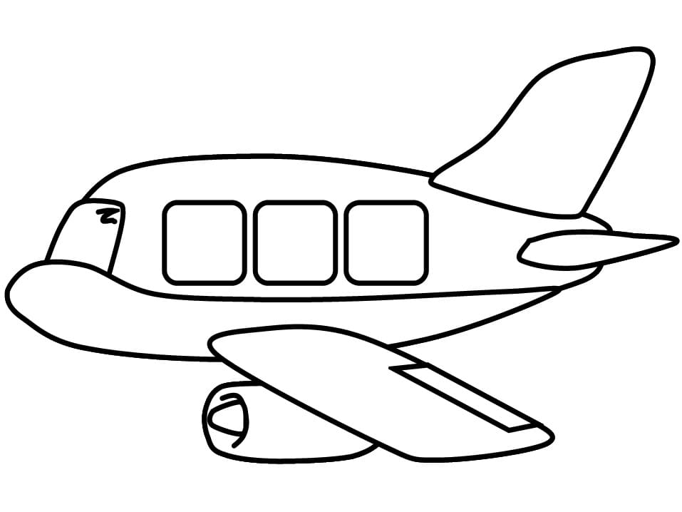 Avião para imprimir grátis para colorir