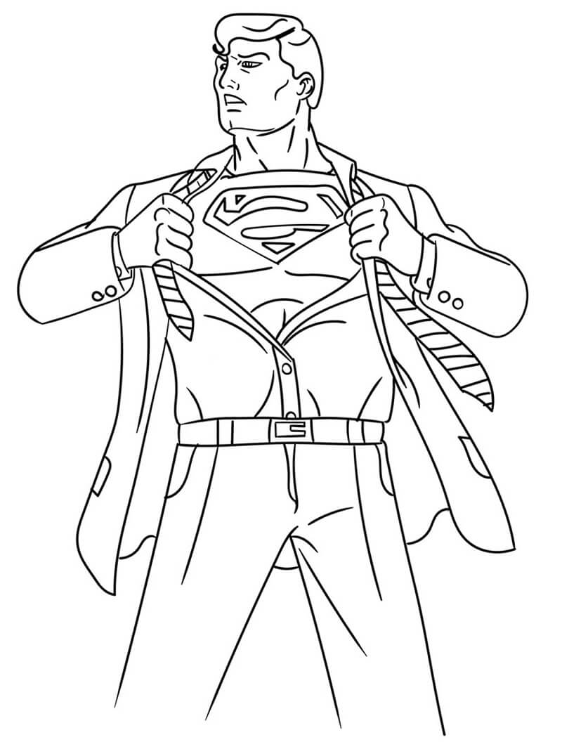 Ação do Super-homem 2 para colorir