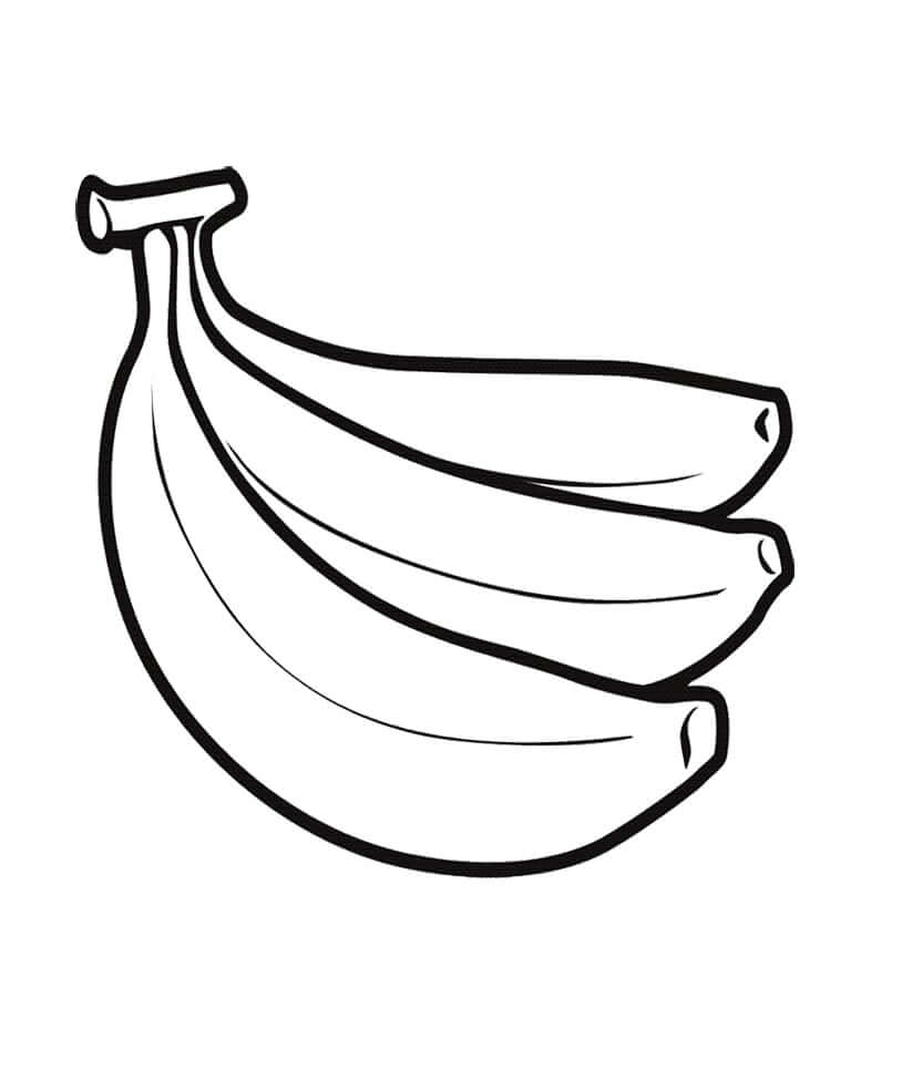 Banana Básica para colorir