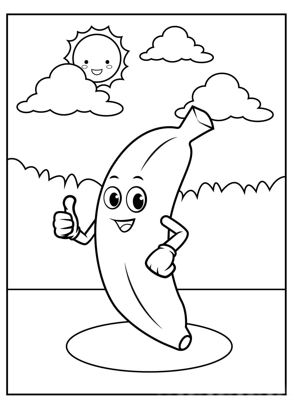 Banana Como Você para colorir