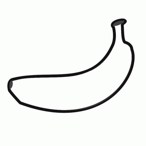 Desenhos de Banana Fácil 1 para colorir