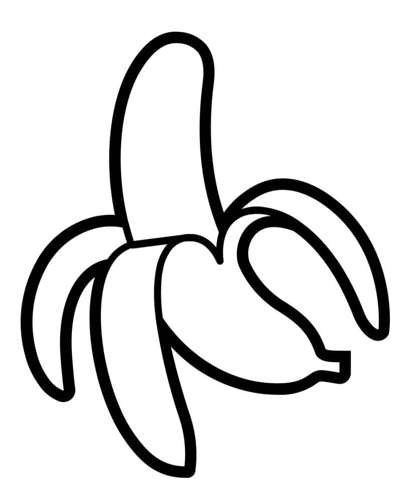 Desenhos de Banana Fácil para colorir