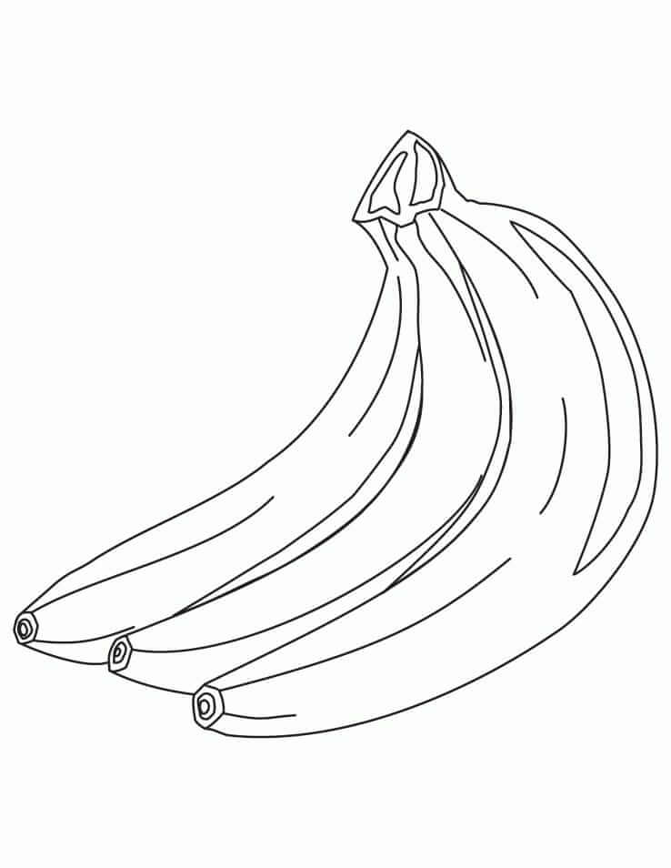 Banana Simples para colorir