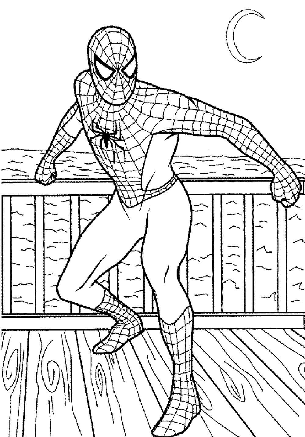 Desenhos de Bom Homem Aranha para colorir