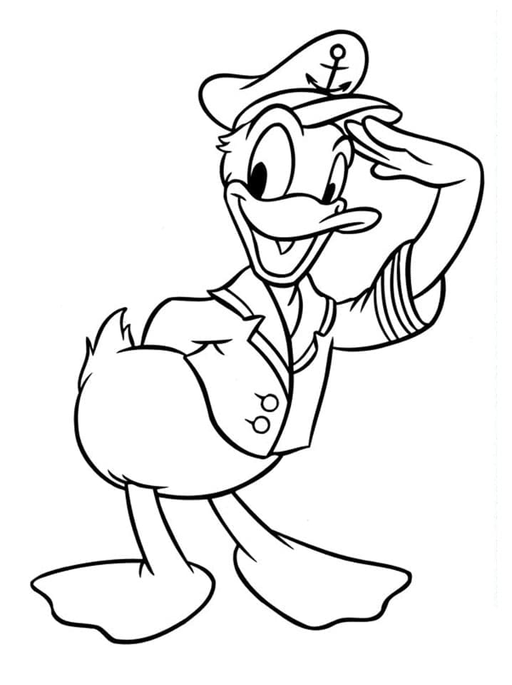 Desenhos de Capitão Pato Donald para colorir