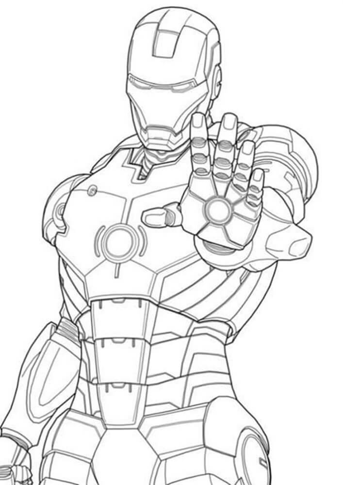 Desenhos de Cara de Homem de Ferro para colorir