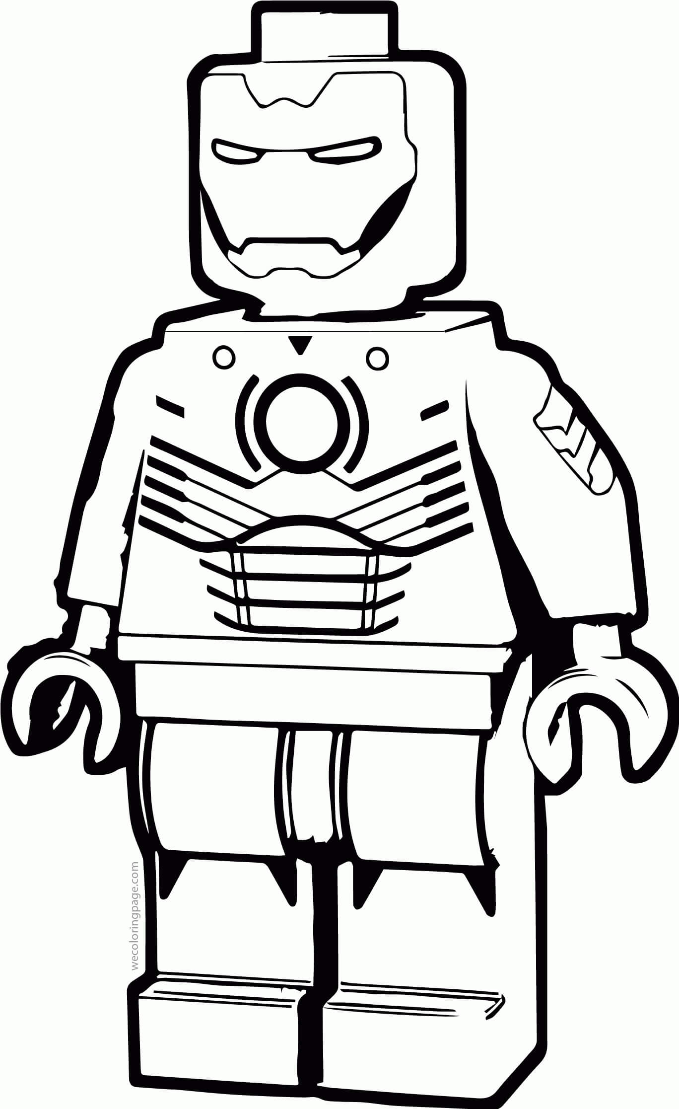 Desenhando Lego Homem de Ferro para colorir