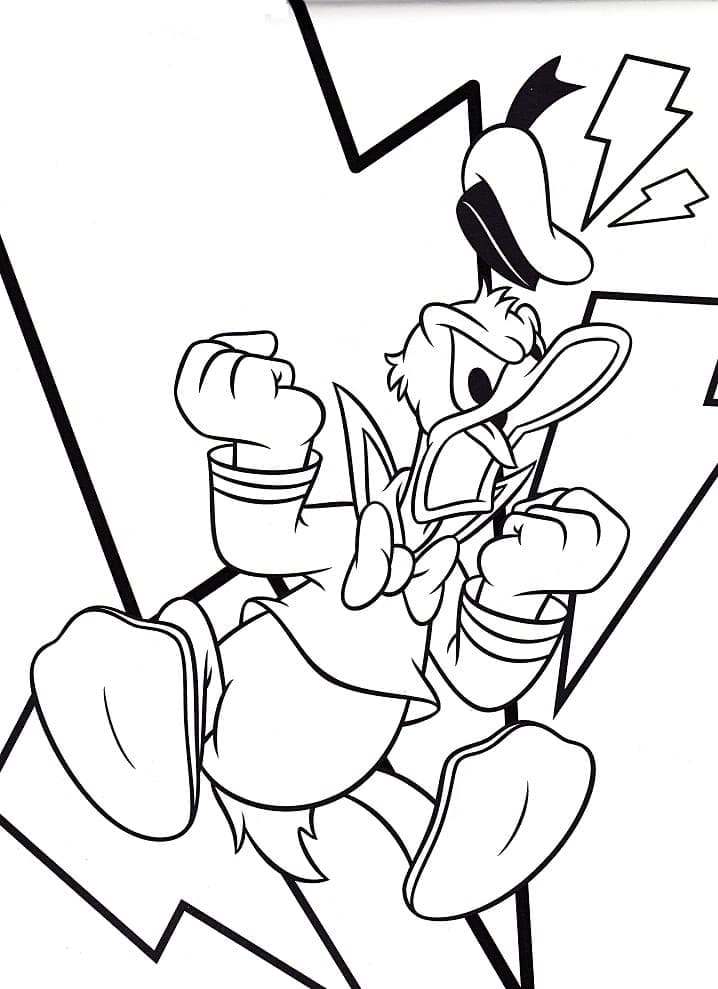 Desenhos de Desenhar Pato Donald Fica Bravo para colorir