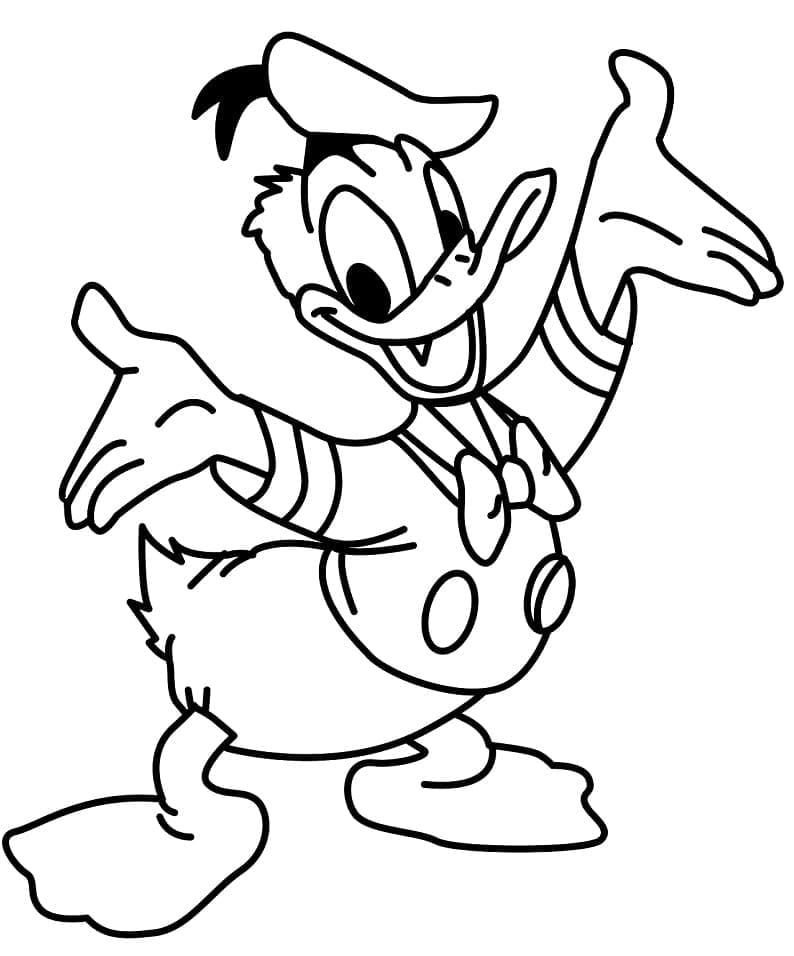 Desenhos de Desenhar Pato Donald Grátis Para Imprimir para colorir