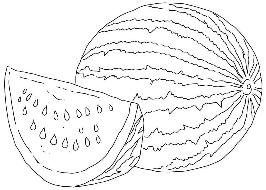 Desenhos de Desenhe Melancia 4 para colorir