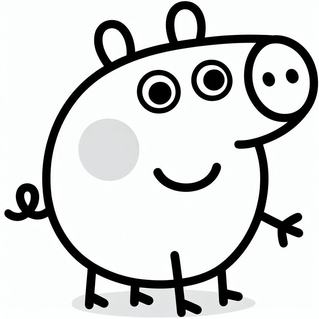 Desenhe Peppa Pig fofa para colorir