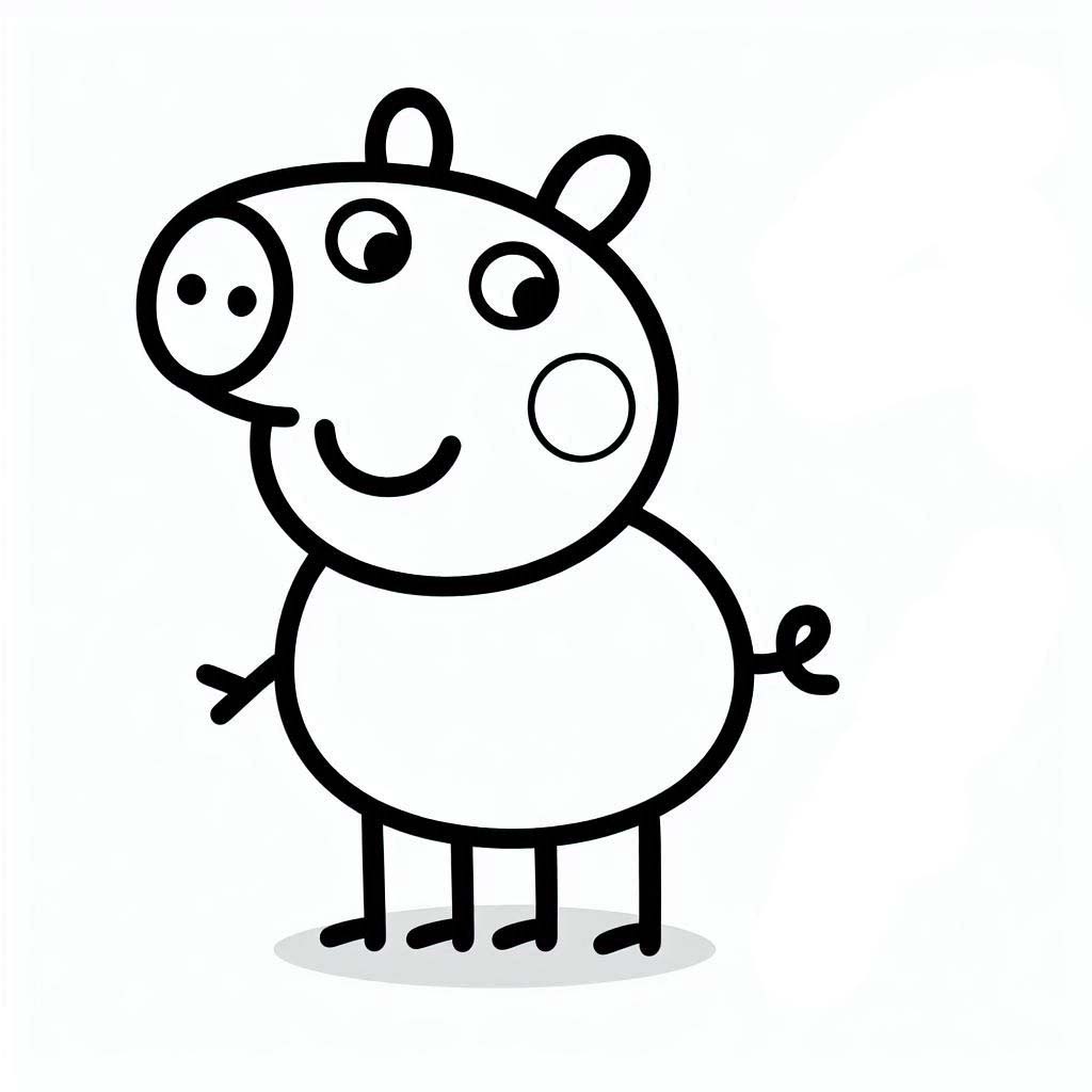 Desenhe Peppa Pig para imprimir para colorir