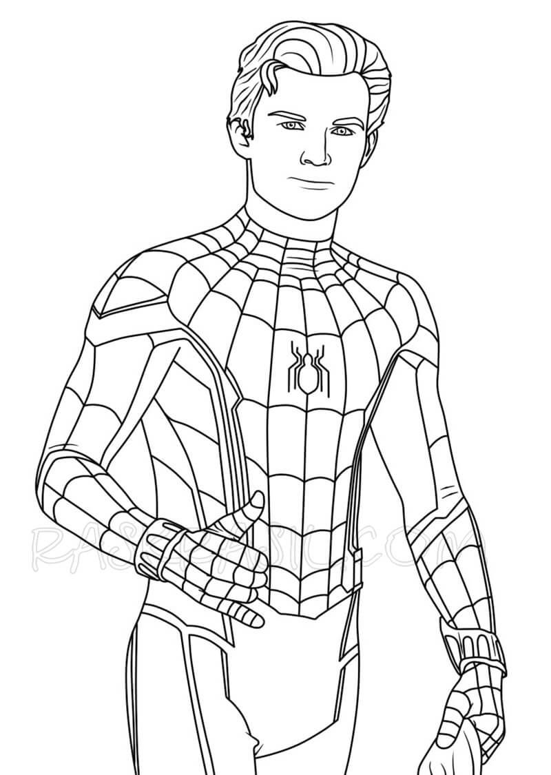 Desenhe Tom Holland para colorir