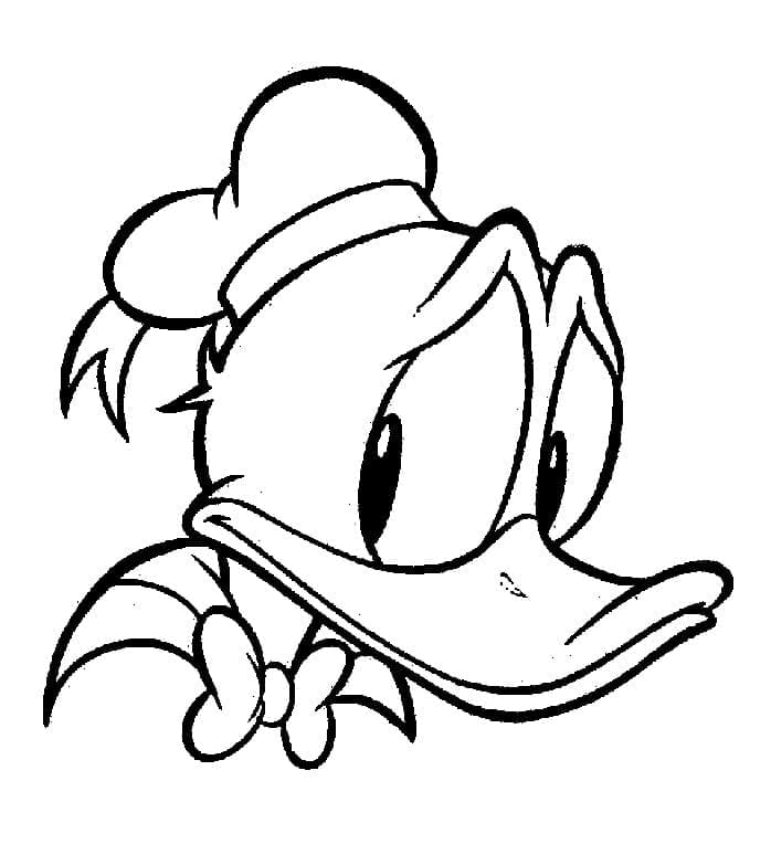 Desenhos de Desenhe o Pato Donald Triste para colorir