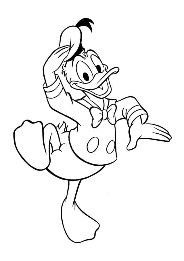 Desenhos de Desenhe o Pato Donald da Disney para colorir