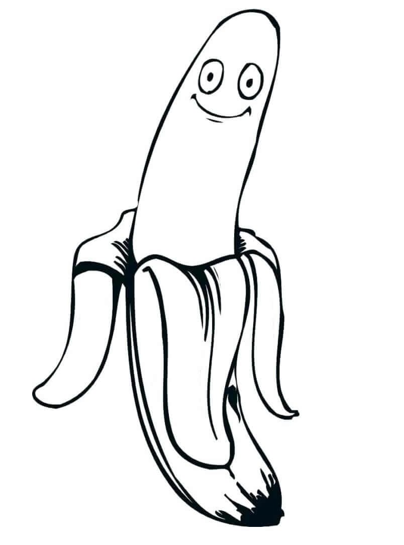 Desenho Animado Banana para colorir