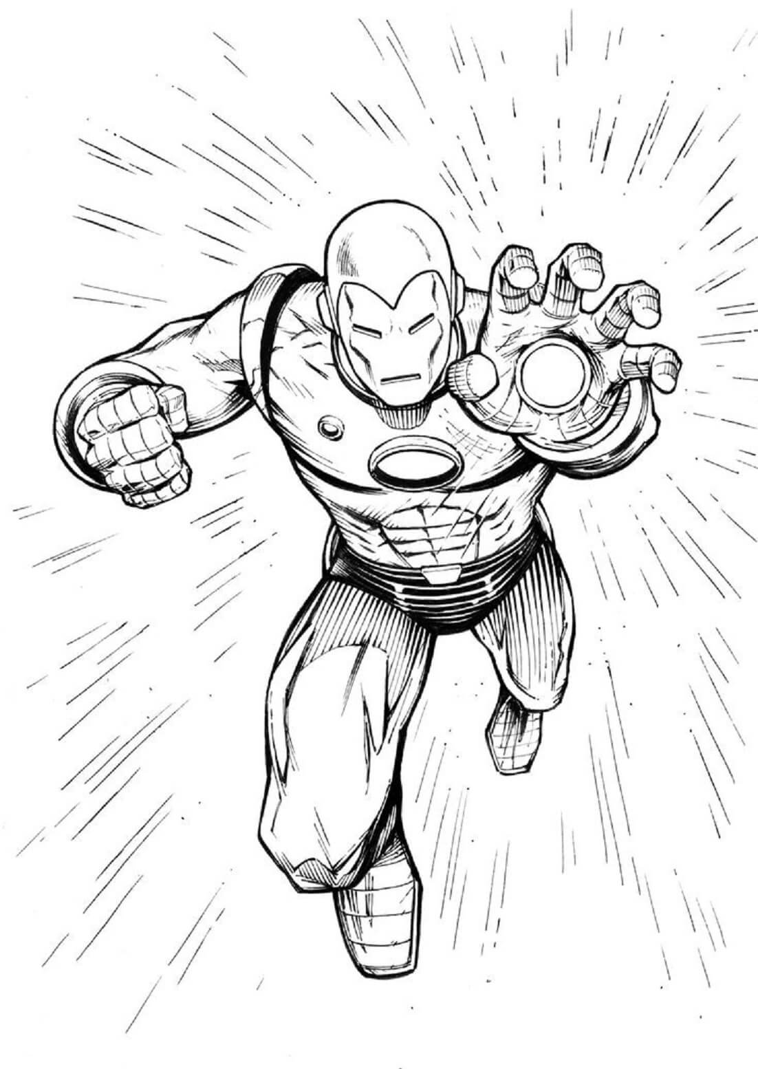 Desenho Básico Homem de Ferro para colorir