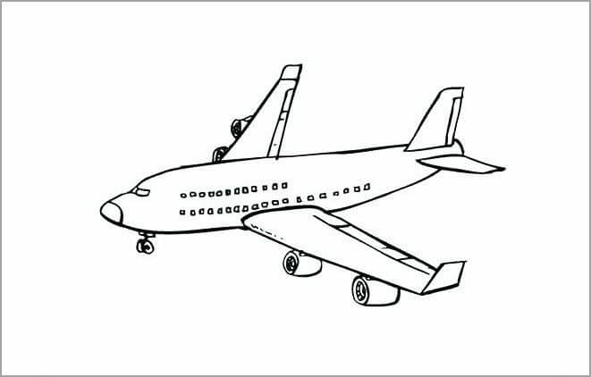 Desenhos de Desenho de Avião para colorir