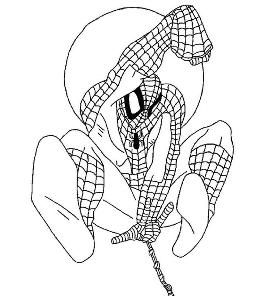 Design Livre do Homem-Aranha para colorir