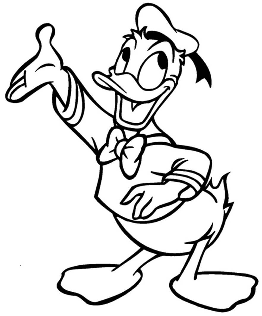 Donald está Feliz para colorir