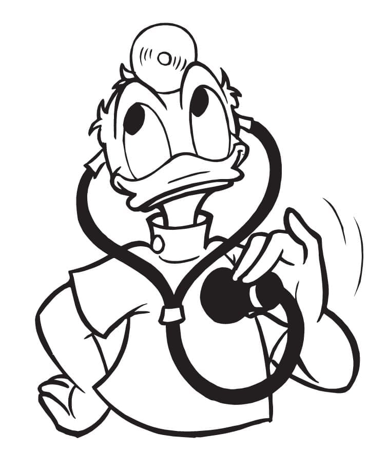 Desenhos de Doutor Pato Donald para colorir