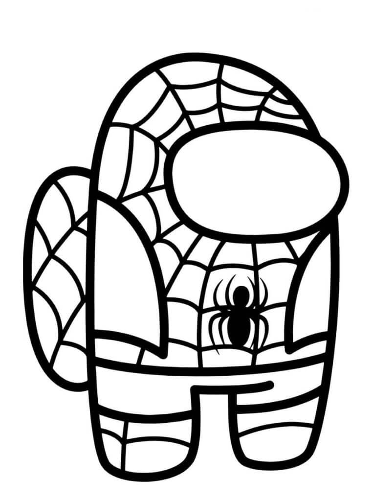 Desenhos de Entre nós, pele do Homem Aranha para colorir