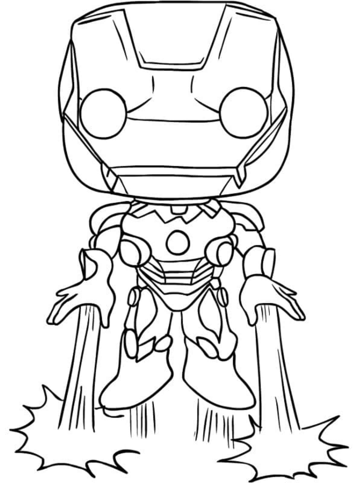 Desenhos de Funko Pops Marvel Homem de Ferro para colorir
