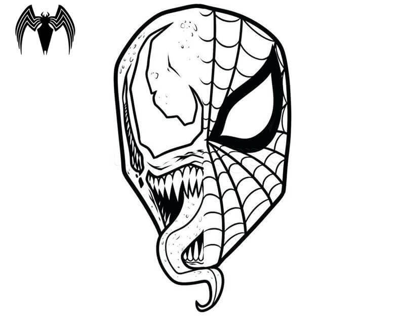 Homem-Aranha-Cabeça de Venom para colorir