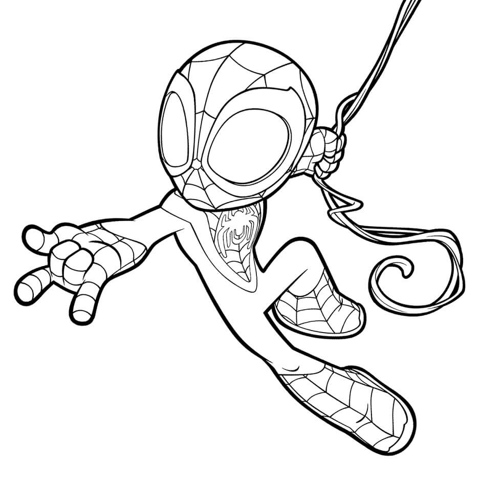 Desenhos de Homem Aranha Chibi para colorir