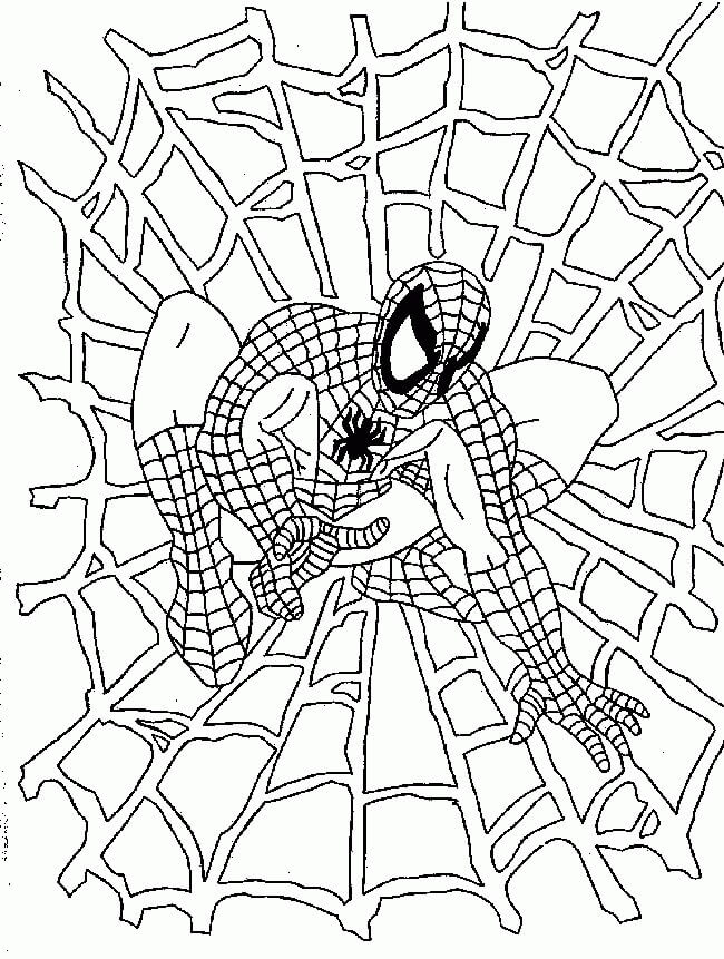 Desenhos de Homem Aranha Grátis para colorir