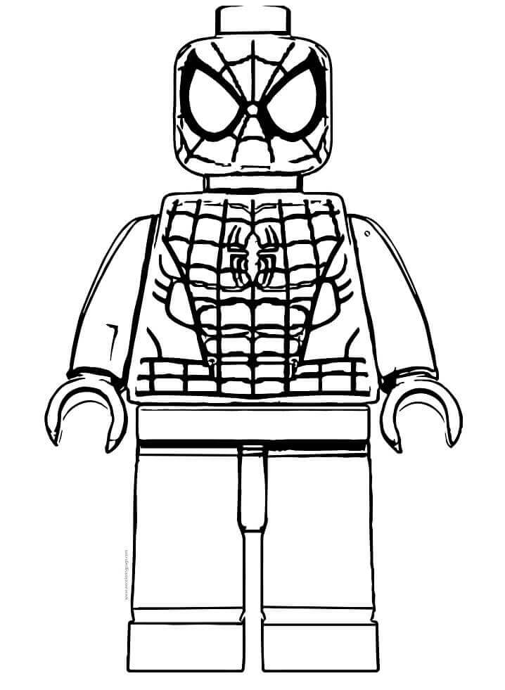 Desenhos de Homem-Aranha Lego para colorir
