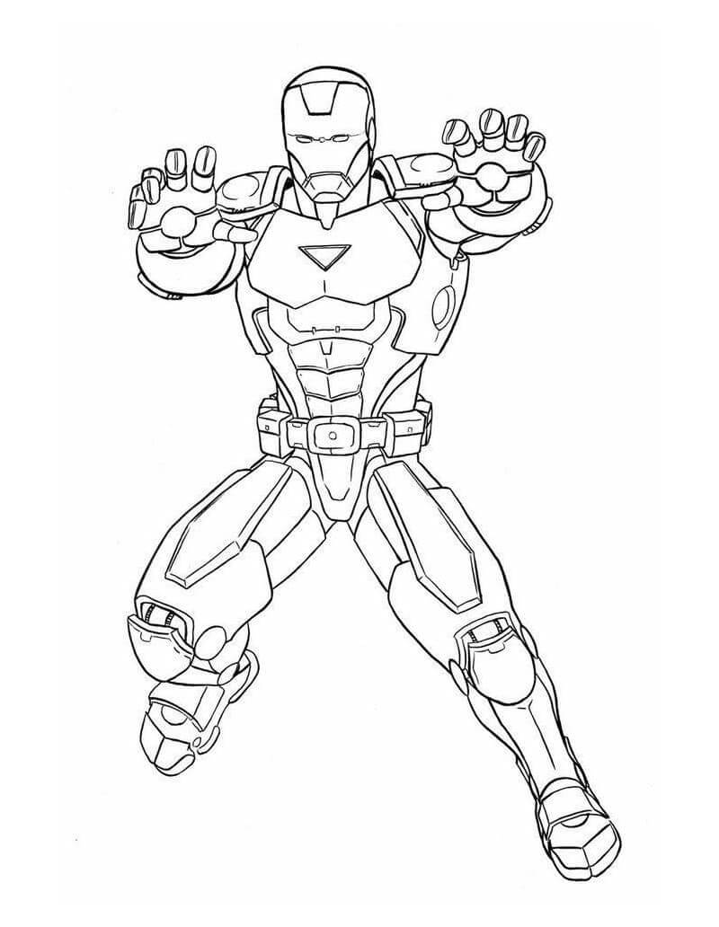 Desenhos de Homem de Ferro Agradável para colorir
