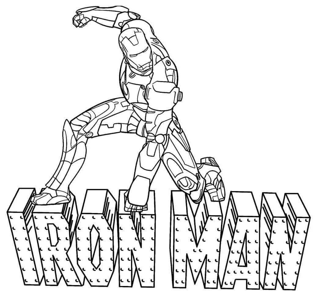 Desenhos de Homem de Ferro Forte 1 para colorir