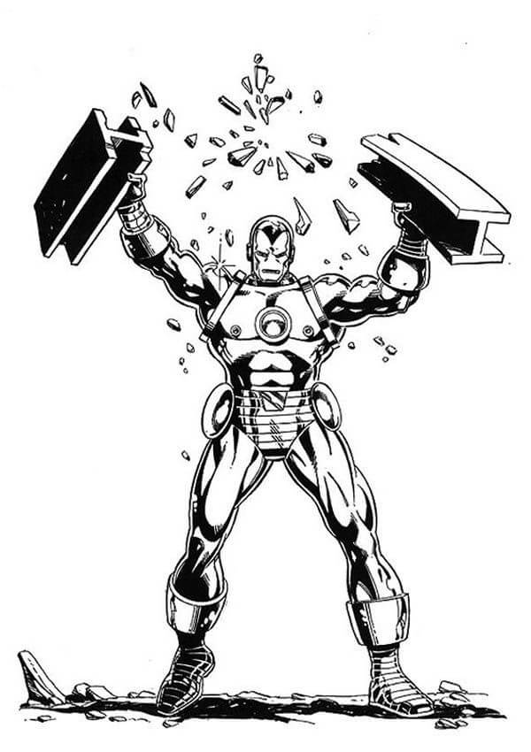 Desenhos de Homem de Ferro Forte para colorir