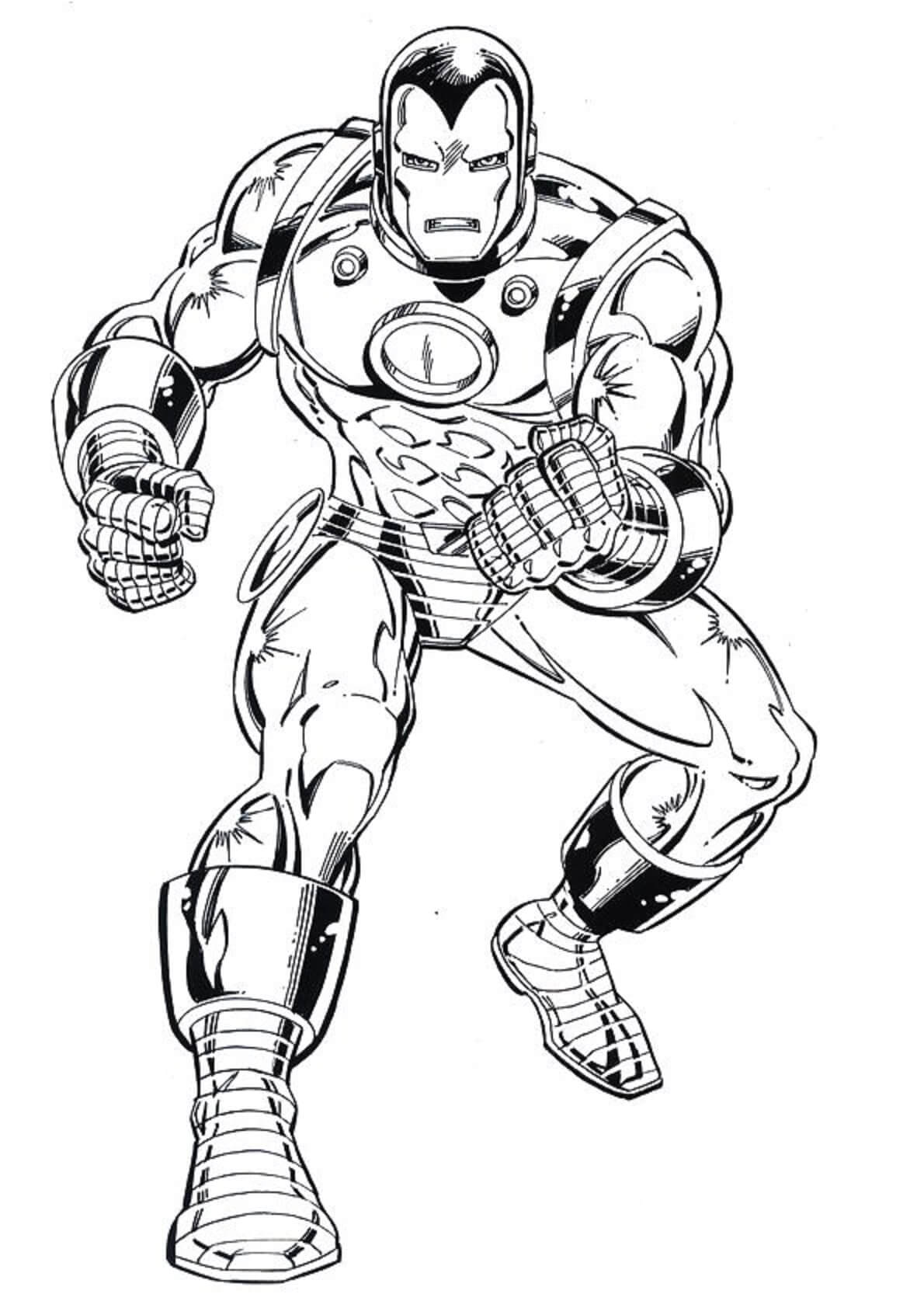 Desenhos de Homem de Ferro Simples para colorir