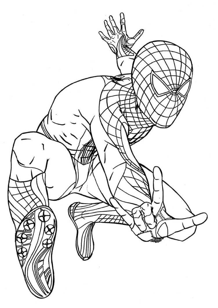 Desenhos de Imagens Gratuitas do Homem-Aranha para colorir