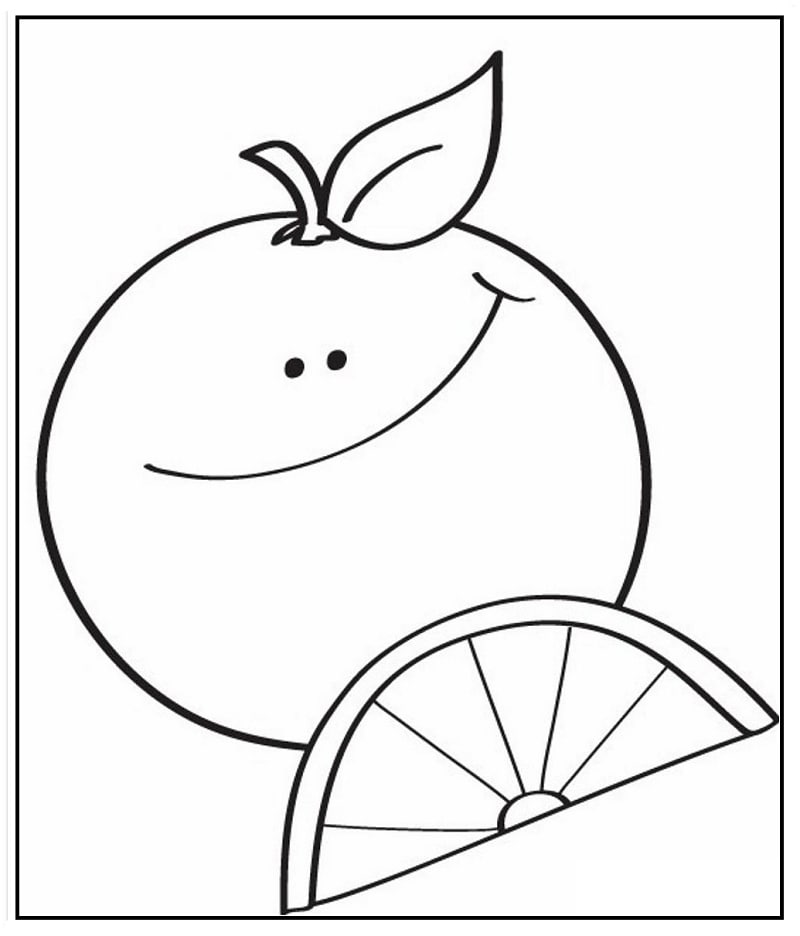 Desenhos de Laranja Feliz para colorir