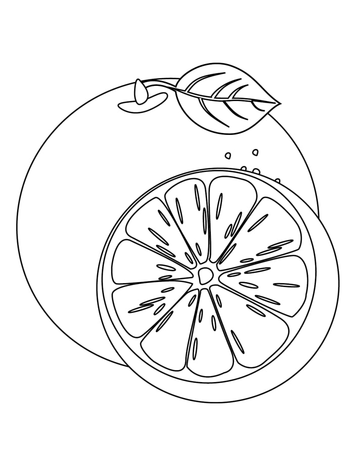 Desenhos de Laranja e Meia para colorir